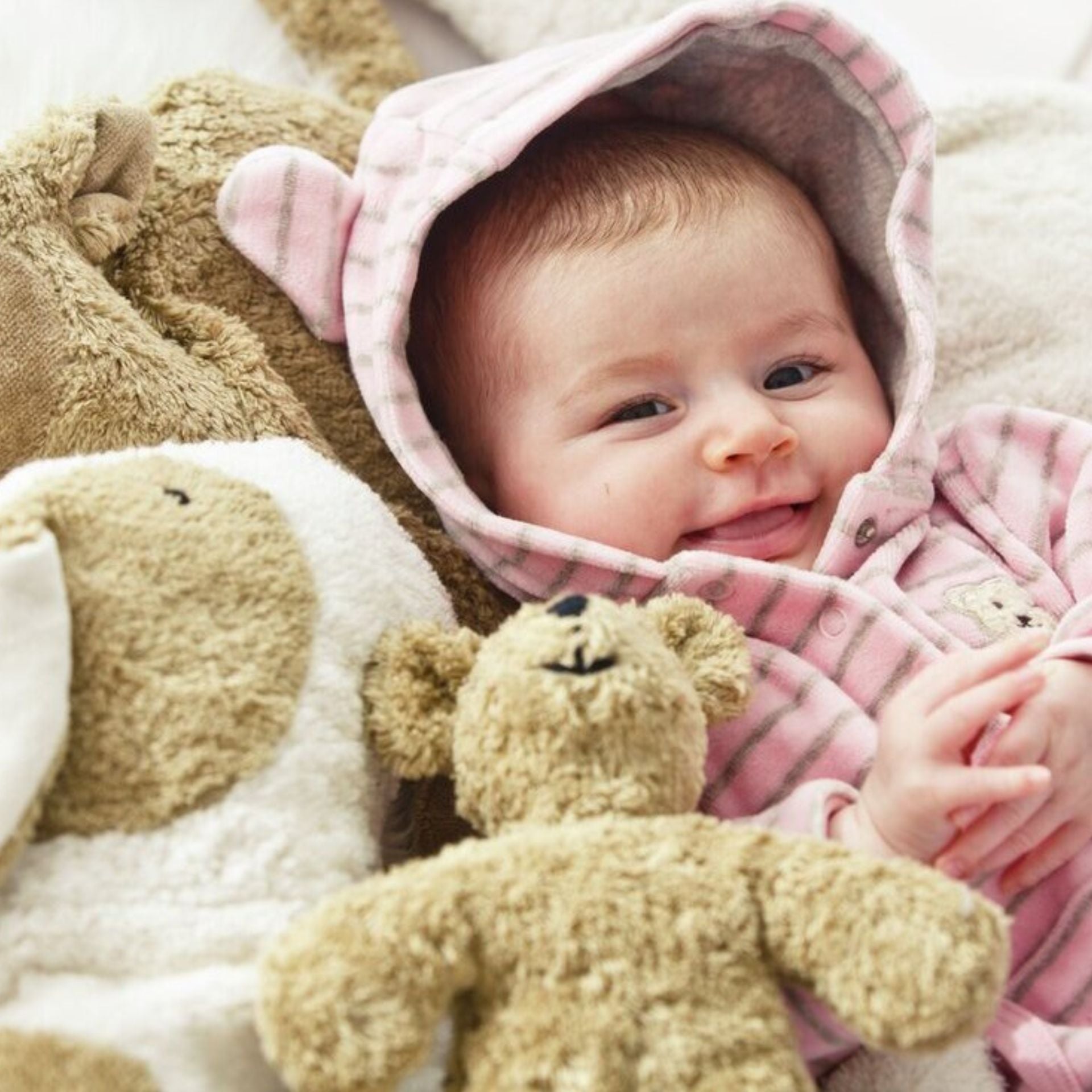 Mini teddybjørn - økologisk bomull