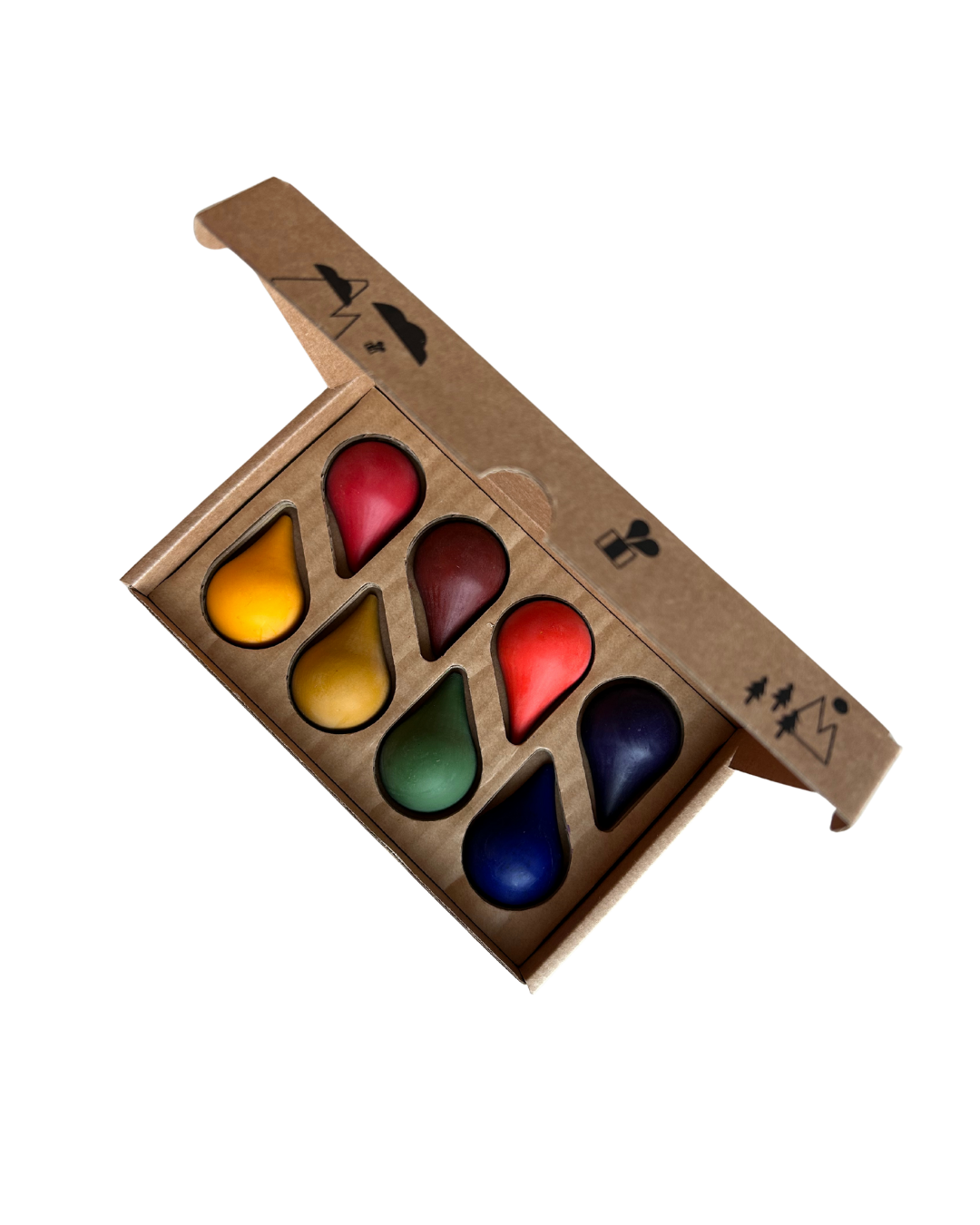 Regnbuesett - 8 dråpe fargestifter